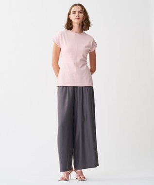 uncrave ダブルフェイスジャージー 2WAYスリットトップス ピンク