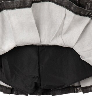 WEGO ウオッシュドプリーツミニスカート ブラック