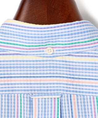 J.PRESS MEN 【Aero Weave】クールマックスサッカー ストライプ シャツ / B.D. サックスブルー系7