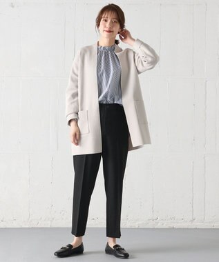 ANY L 【洗濯機可】総針ロングコーディガン サンドベージュ