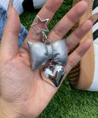 WEGO クッションリボンハートキーホルダー