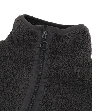 Green Parks 異素材コンビスタンドボアブルゾン Charcoal Gray