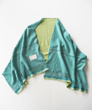 nitorito 【UNISEX】iroiro 無地 3WAY ストール light blue×yellow