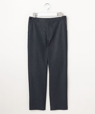 J.PRESS LADIES L 【WEB限定カラーあり】TCシャンブレーサテンST テーパード パンツ ネイビーシャンブレー系