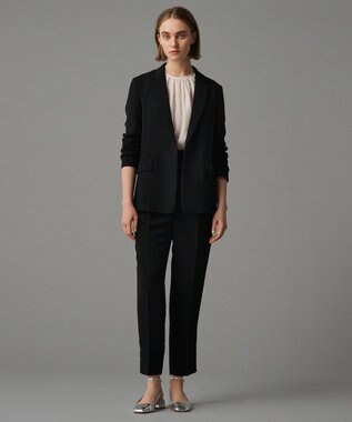 uncrave 【防シワ・洗濯機洗い可】ウォッシャブル ダブルクロス ジャケット ブラック