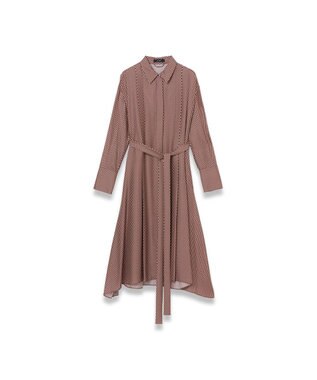 JOSEPH 【洗える】オーバーレイプリント　ドレス Ruby combo