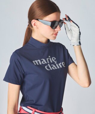 FILA GOLF／marie claire 【marie claire SPORT】 半袖モックネックシャツ ネイビー