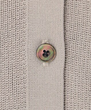 J.PRESS LADIES L 【洗える】コットンアセテート畦 ニットベスト ライトグレー系