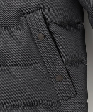 JOSEPH ABBOUD 【撥水/軽量/防風/フード取り外し可/ダウン】インターレースカルゼ  ダウン ブルゾン グレー系