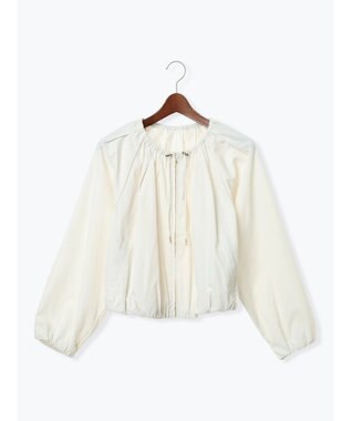 Te chichi ノーカラーギャザージップブルゾン オフホワイト