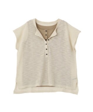 YECCA VECCA 【2点SET】ヘンリーネックスラブシアーニット Light Beige
