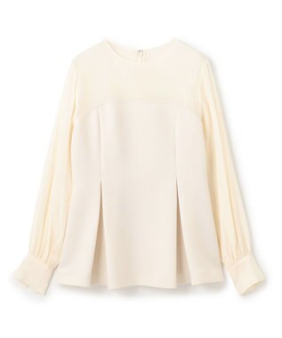 uncrave 【防シワ・洗濯機洗い可】ウォッシャブルダブルクロス ビスチェ ブラウス エクリュ