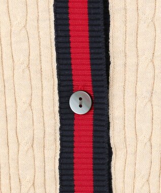 J.PRESS YORK STREET 【WOMEN】コットンベーシック ニットカーディガン ホワイト系