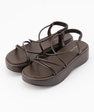 ANY プラットフォーム サンダル ブラウン系