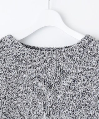 自由区 L 【洗える】ラメブークレ ニット ブルー系