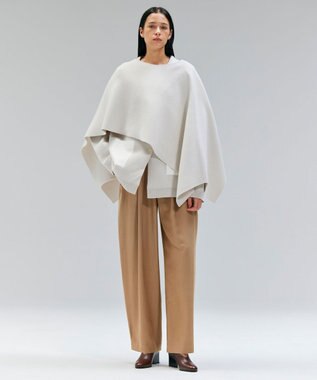 BEIGE， 【Oggi 10月号掲載】COBURN / シルク混2タックカーヴィーワイドパンツ Camel