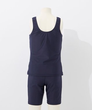 OP／FILA 【Ocean Pacific】スクール水着タンキニ 水着上下セット ネイビー×サックス