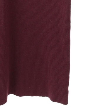 Green Parks フリルベルト付ニットワンピース Bordeaux