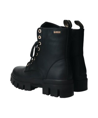 INTER-CHAUSSURES 【BUSSOLA】防水レースアップショートブーツ ブラック