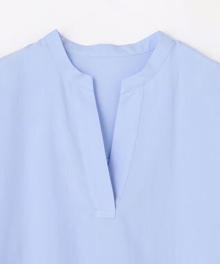 ANY 楽映えスキッパーブラウス ライトブルー
