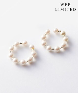 J.PRESS LADIES 【WEB限定・2way・2set】パール イヤカフ リング 【WEB限定】シルバー系