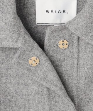 BEIGE， CHAMPIONNET / ウールメルトン シャツジャケット Gray