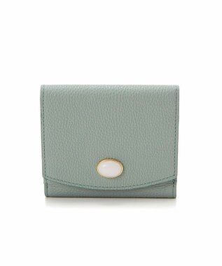 TOPKAPI 【TOPKAPI】gemdrops ジェムドロップ ミニエンボスレザー 天然石 二つ折り 財布 ミントグリーン