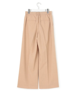 23区 【洗える】TWマットクロス タック ワイド パンツ キャメル系