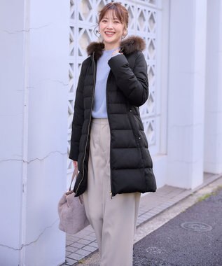 ANY SIS 【洗える】スフレボトルネック ニット ミントブルー