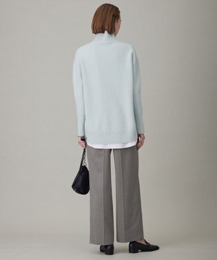 ICB 【新色追加・WEB限定カラーあり】 ソフトカシミヤミックス ハイネックニット フォグブルー系