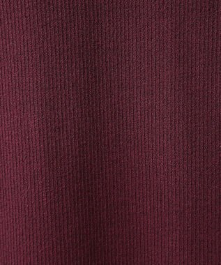 Green Parks フリルベルト付ニットワンピース Bordeaux