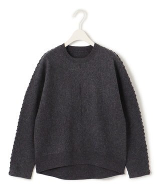 ICB ミルドウール ドルマンスリーブプルオーバー チャコール系