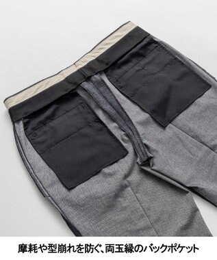 GOTAIRIKU 仕事で着られる 秋冬の綿パン【ストレッチ】コットンモールスキンストレッチパンツ グレー系