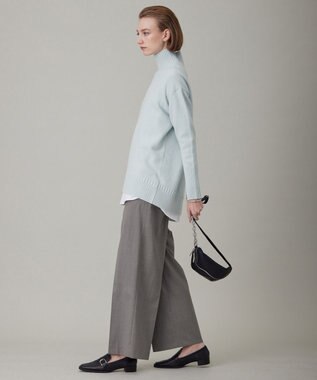 ICB 【新色追加・WEB限定カラーあり】 ソフトカシミヤミックス ハイネックニット フォグブルー系