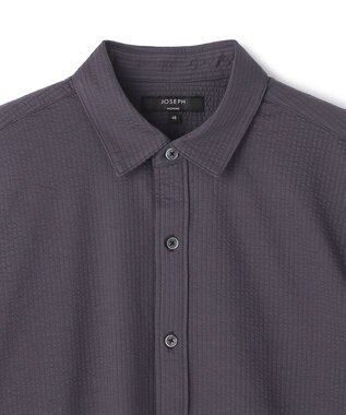 JOSEPH HOMME 【WEB・一部店舗限定】 ドライサッカーストレッチ　半袖レギュラーカラーシャツ グレー系