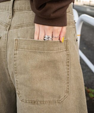 WEGO ウエストドロストダブルニーバギーハーフパンツ ベージュその他