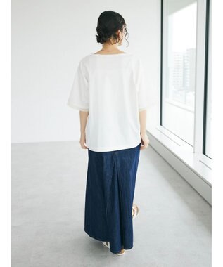 CRAFT STANDARD BOUTIQUE 【ＵＶカット】布帛切り替えプルオーバー Off White