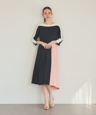 GRACE CONTINENTAL カラーブロックドレス