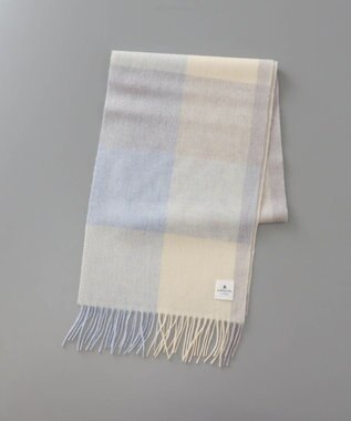  LANVIN en Bleu ランバン オン ブルー  ウール　チェック柄マフラー