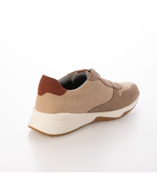 ing <ing>ロックファスナーレザースニーカー ベージュヌバック