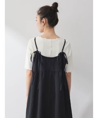 earth music&ecology バックリボンキャミワンピース Black
