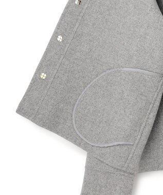 BEIGE， CHAMPIONNET / ウールメルトン シャツジャケット Gray