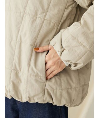 CRAFT STANDARD BOUTIQUE 蓄熱 スクエアキルトブルゾン Beige