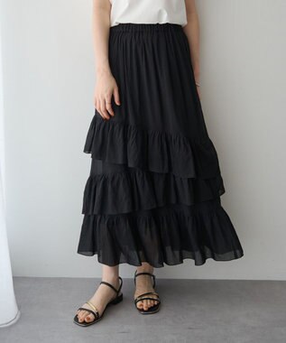 YECCA VECCA アシメラッフルスカート