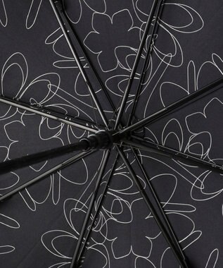 MOONBAT 【新色追加/耐風】ランバン オン ブルー 長傘 フラワー柄サテンジャガードプリント ブラック