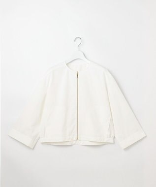 自由区 【SHIHOさん着用】ファンクショナルブロードノーカラー ブルゾン オフ