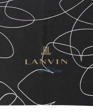 MOONBAT 【新色追加/耐風】ランバン オン ブルー 長傘 フラワー柄サテンジャガードプリント ブラック