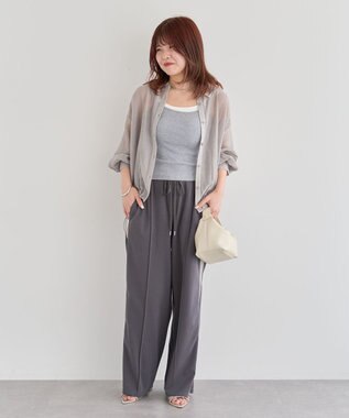 Green Parks 裾ドロストシアーシャツ Gray