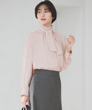 23区 L 【洗える】ドットドビーデシン ブラウス