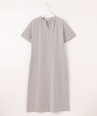 J.PRESS LADIES L 【洗える・抗菌消臭・吸水速乾】サッカージャージー ワンピース ブラウン系1